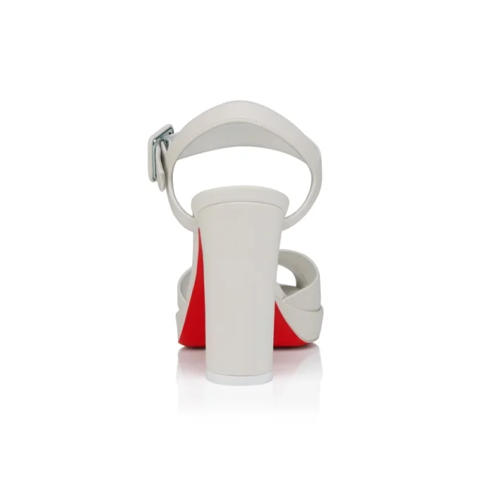 Cora – 100 Mm Sandals – Lamb Nappa Leather – Bianco – Women