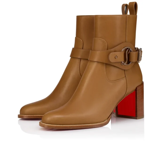 Dianouchette – 70 Mm Low Boots – Waxed Calf Leather – Terra – Women Dianouchette – 70 Mm Low Boots – Waxed Calf Leather – Terra – Women