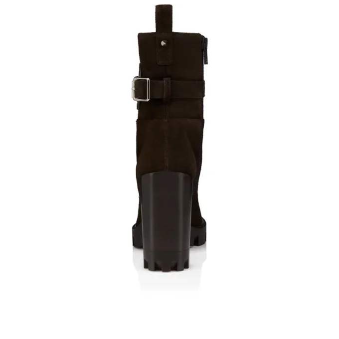 Dianouchette Lug – 100 Mm Low Boots – Reversed Calf Leather – Cafe – Women Dianouchette Lug – 100 Mm Low Boots – Reversed Calf Leather – Cafe – Women