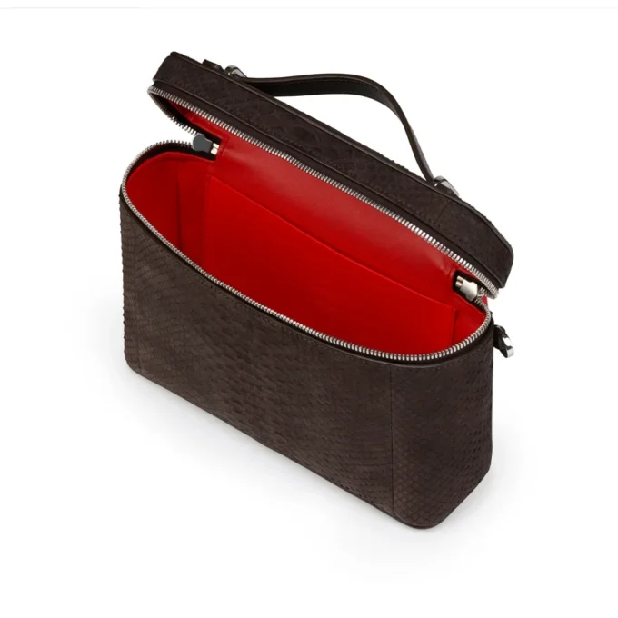 Djanis – Crossbody Bag – Python Leather – Cafe Djanis – Crossbody Bag – Python Leather – Cafe