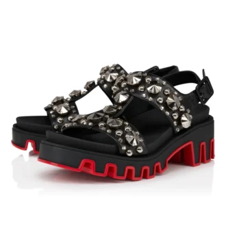 Duni Extazza – Sandals – Lamb Nappa Leather – Black – Women