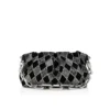 Eva Small – Shoulder Bag – Veau Velours and Diamond-Shaped Strass – Black