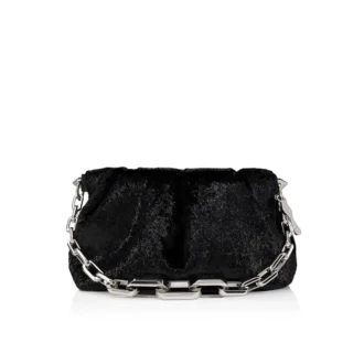 Eva Small – Shoulder Bag – Velvet – Black