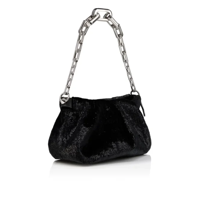 Eva Small – Shoulder Bag – Velvet – Black