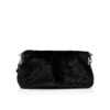 Eva Small – Shoulder Bag – Velvet – Black