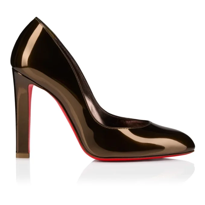 Fannylove – 100 Mm Pumps – Laminated Calf Leather – Bronzo – Women