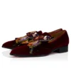 Farfajour – Loafers – Velvet – Burgundy – Men