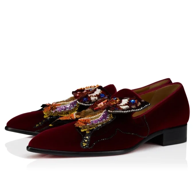 Farfajour – Loafers – Velvet – Burgundy – Men