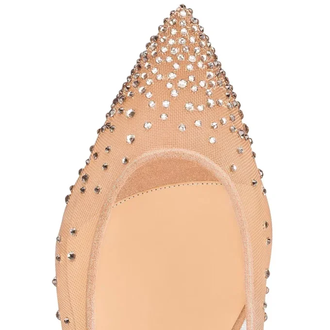 Follies Strass – Ballerinas – Mesh, Suede Calf and Strass – Light Silk – Women