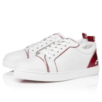 Fun Louise Junior – Sneakers – Calf Leather and Psychic Patent Leather – White – Women