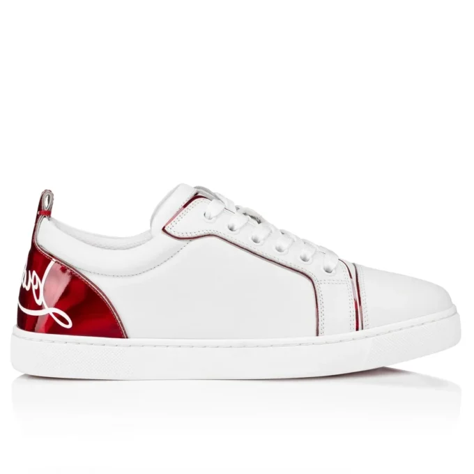 Fun Louise Junior – Sneakers – Calf Leather and Psychic Patent Leather – White – Women