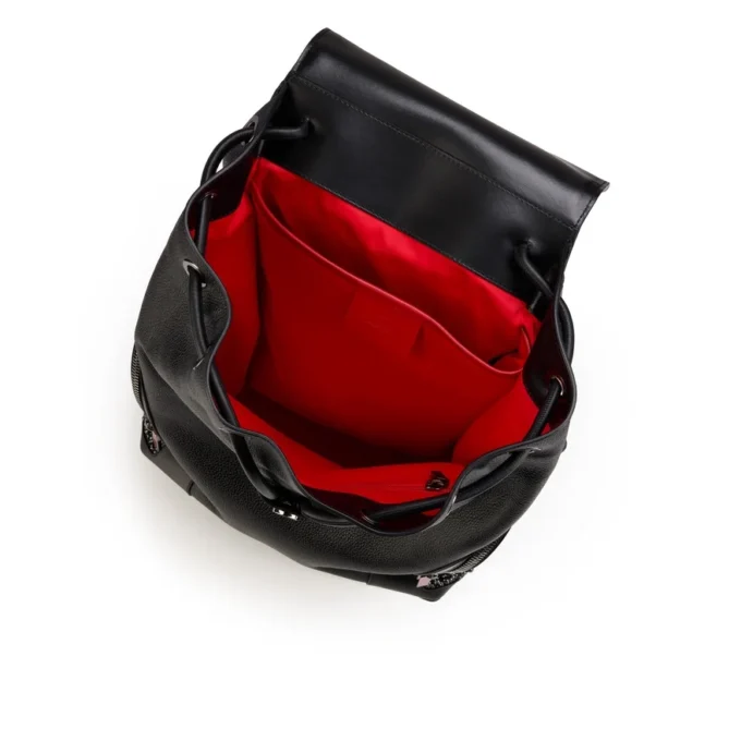 Funky – Backpack – Grained Calf Leather, Strass and Spikes – Black Funky – Backpack – Grained Calf Leather, Strass and Spikes – Black