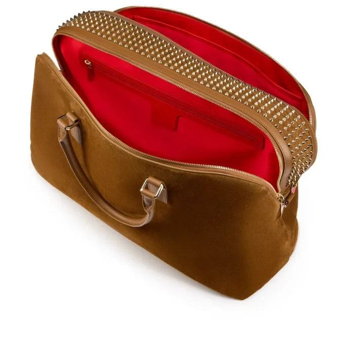 Funky – Duffle Bag – Reversed Calf Leather and Spikes – Rhea