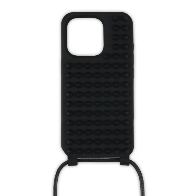 Funky – Phone Case – Rubber and Calf Leather – Black Funky – Phone Case – Rubber and Calf Leather – Black