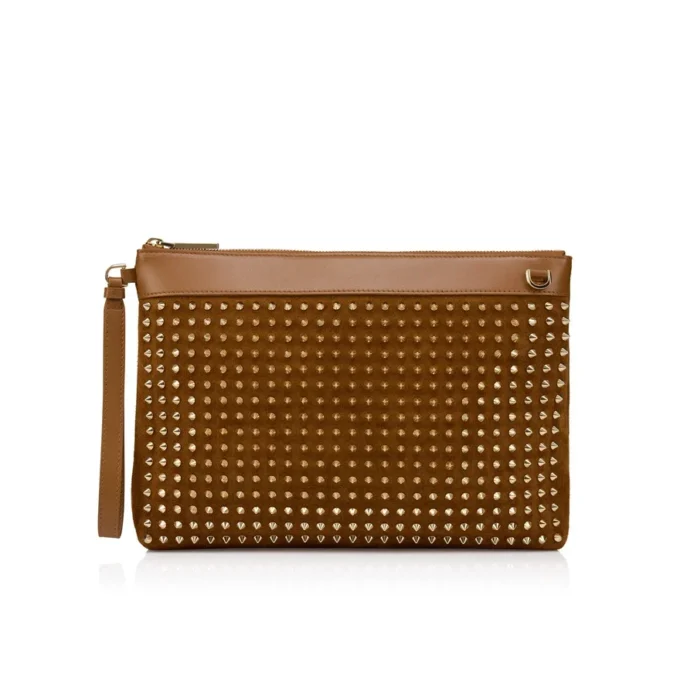Funky – Pouch – Reversed Calf Leather and Spikes – Rhea Funky – Pouch – Reversed Calf Leather and Spikes – Rhea