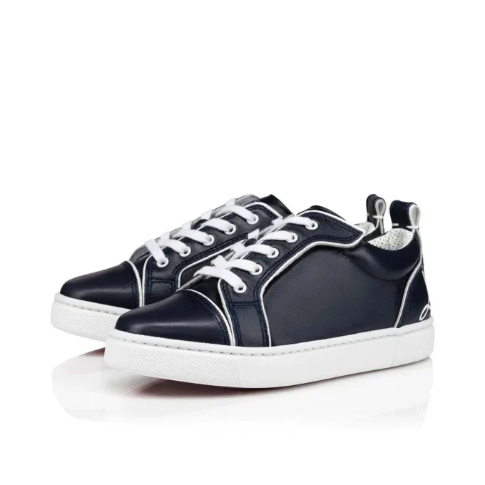 Funnyto – Low-Top Sneakers – Calf Leather – Navy – Kids Funnyto – Low-Top Sneakers – Calf Leather – Navy – Kids