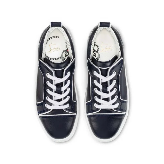 Funnyto – Low-Top Sneakers – Calf Leather – Navy – Kids Funnyto – Low-Top Sneakers – Calf Leather – Navy – Kids