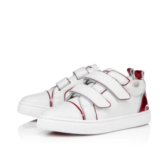 Funnyto Scratch – Sneakers – Calf Leather and Patent Calf Leather Psychic – Bianco – Kids