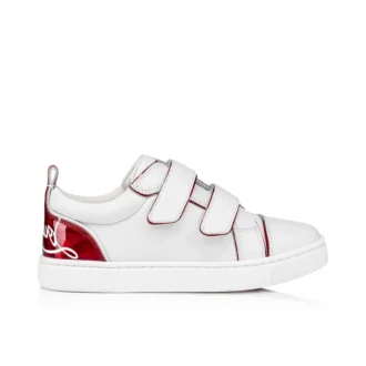 Funnyto Scratch – Sneakers – Calf Leather and Patent Calf Leather Psychic – Bianco – Kids