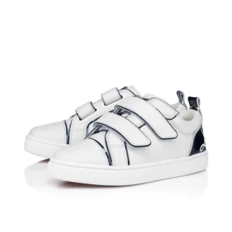 Funnyto Scratch – Sneakers – Patent Calf Leather – Bianco – Kids