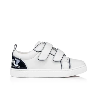 Funnyto Scratch – Sneakers – Patent Calf Leather – Bianco – Kids