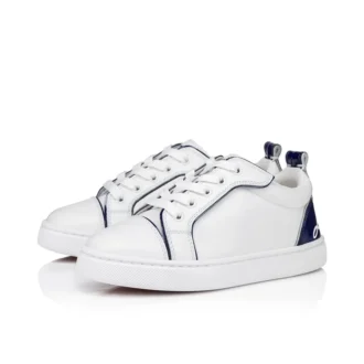 Funnyto – Sneakers – Calf Leather and Patent Calf Leather – Bianco – Kids