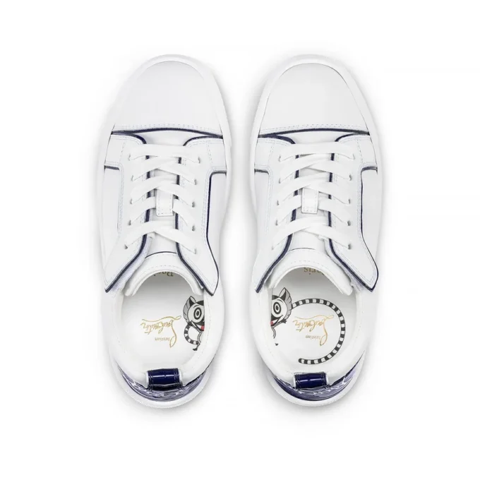 Funnyto – Sneakers – Calf Leather and Patent Calf Leather – Bianco – Kids