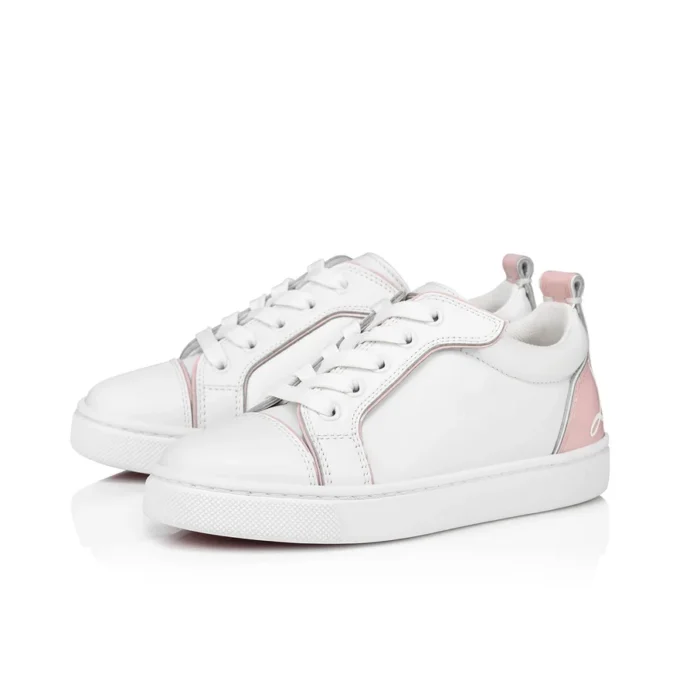 Funnyto – Sneakers – Calf Leather and Patent Calf Leather – Rosy – Kids