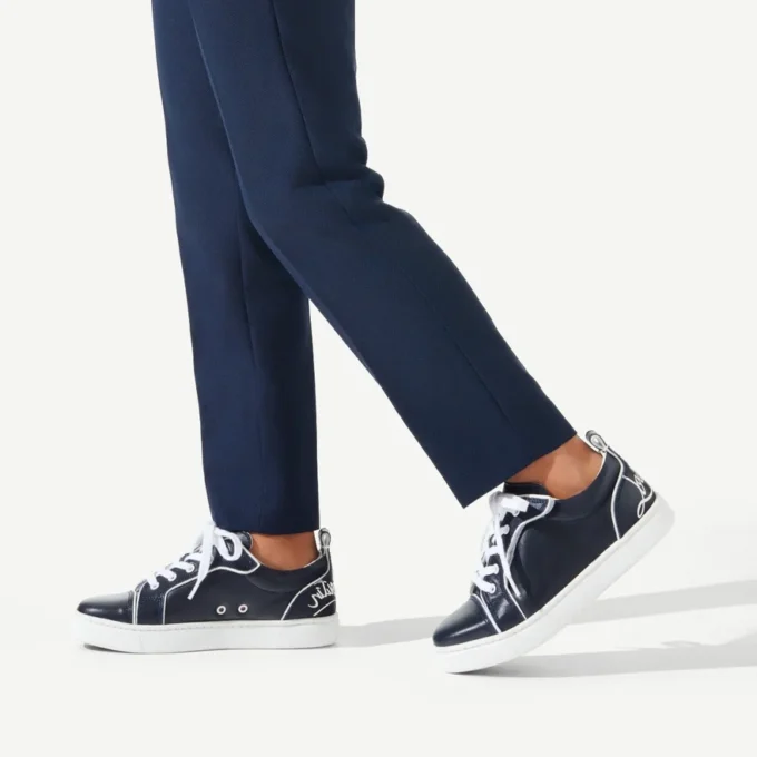 Funnyto – Low-Top Sneakers – Calf Leather – Navy – Kids Funnyto – Low-Top Sneakers – Calf Leather – Navy – Kids