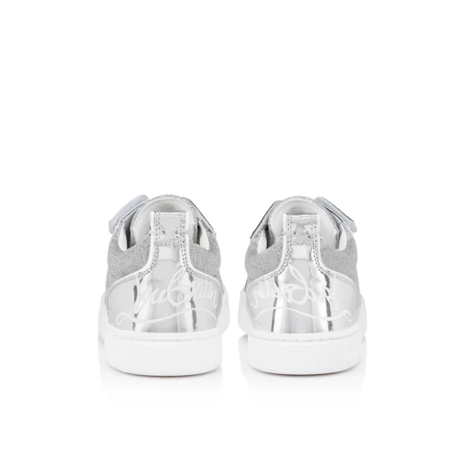 Funnyto – Sneakers – Glittered Calf Leather – Silver – Kids Funnyto – Sneakers – Glittered Calf Leather – Silver – Kids