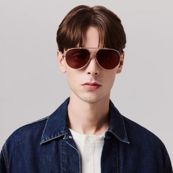 Greggo Lb0029 – Sunglasses – Metal – Gold Smoke