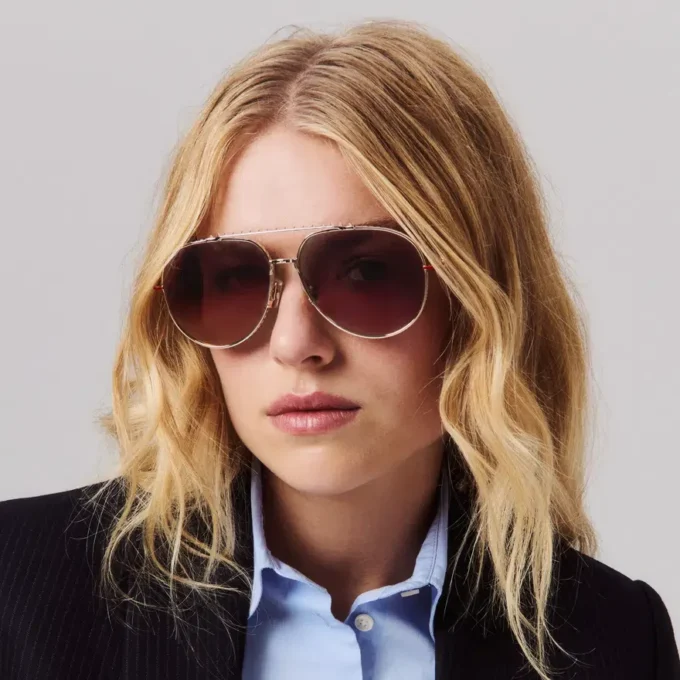 Greggo Lb0029 – Sunglasses – Metal – Gold Smoke