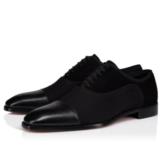 Greggory – Oxfords – Calf Leather, Cotton Twill and Veau Velours – Black – Men Greggory – Oxfords – Calf Leather, Cotton Twill and Veau Velours – Black – Men
