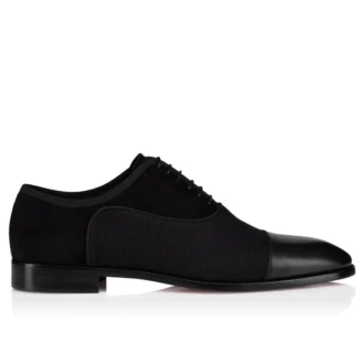 Greggory – Oxfords – Calf Leather, Cotton Twill and Veau Velours – Black – Men Greggory – Oxfords – Calf Leather, Cotton Twill and Veau Velours – Black – Men
