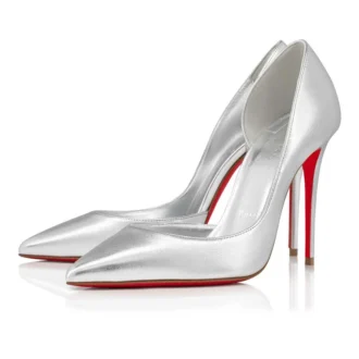 Iriza – 100 Mm Pumps – Laminated Nappa Leather – Silver – Women Iriza – 100 Mm Pumps – Laminated Nappa Leather – Silver – Women