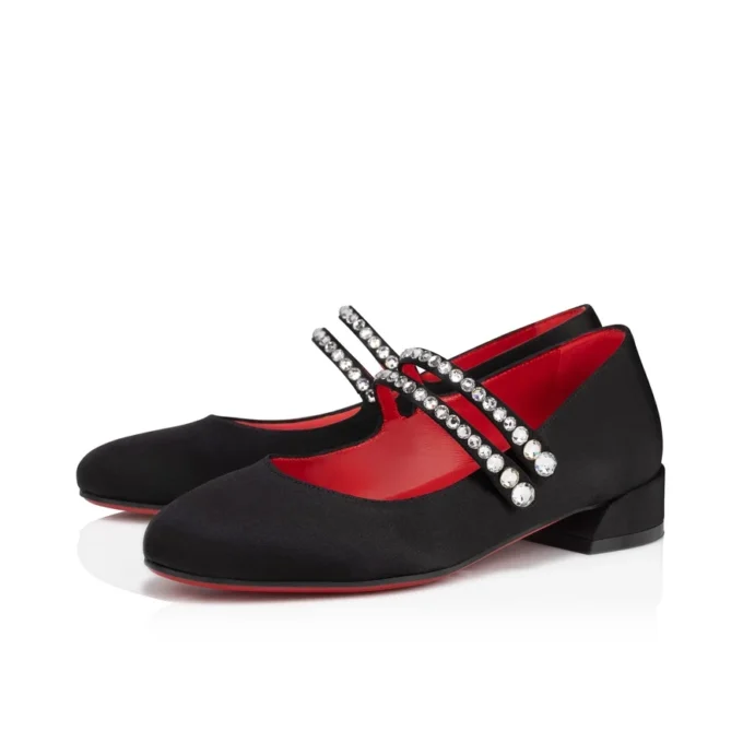Jane Fille – Ballerinas – Crepe Satin – Black – Kids