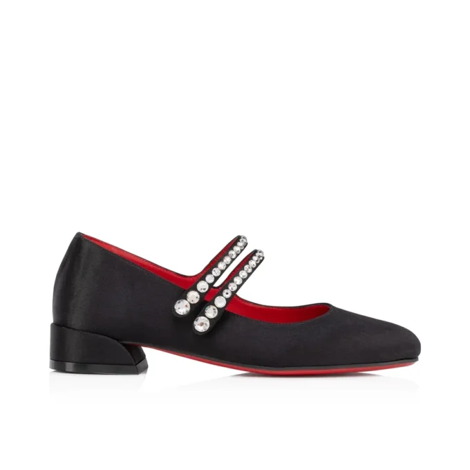 Jane Fille – Ballerinas – Crepe Satin – Black – Kids