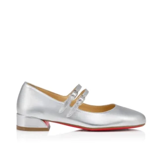 Jane Fille – Ballerinas – Laminated Nappa Leather – Silver – Kids
