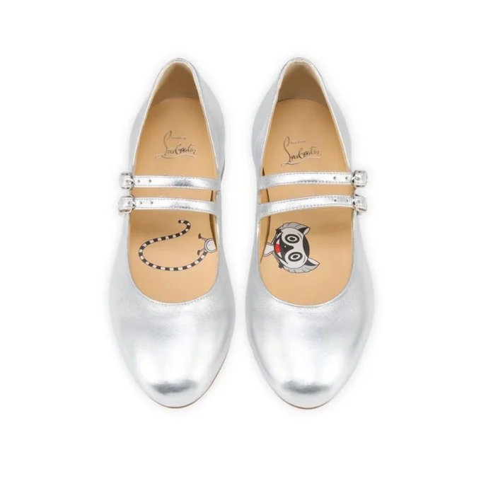 Jane Fille – Ballerinas – Laminated Nappa Leather – Silver – Kids Jane Fille – Ballerinas – Laminated Nappa Leather – Silver – Kids
