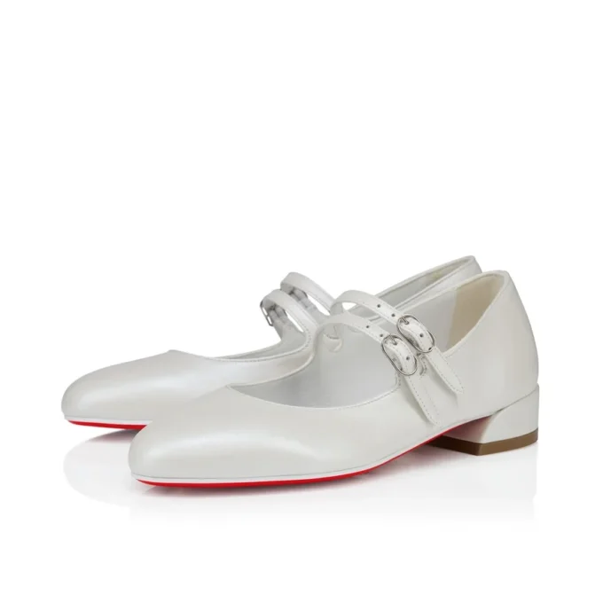 Jane Fille – Ballerinas – Pearlescent Nappa Leather – Bianco – Kids