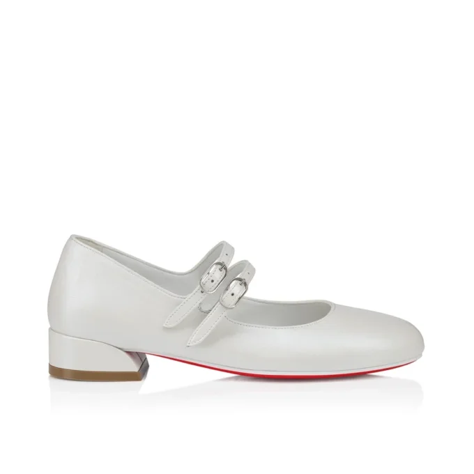 Jane Fille – Ballerinas – Pearlescent Nappa Leather – Bianco – Kids