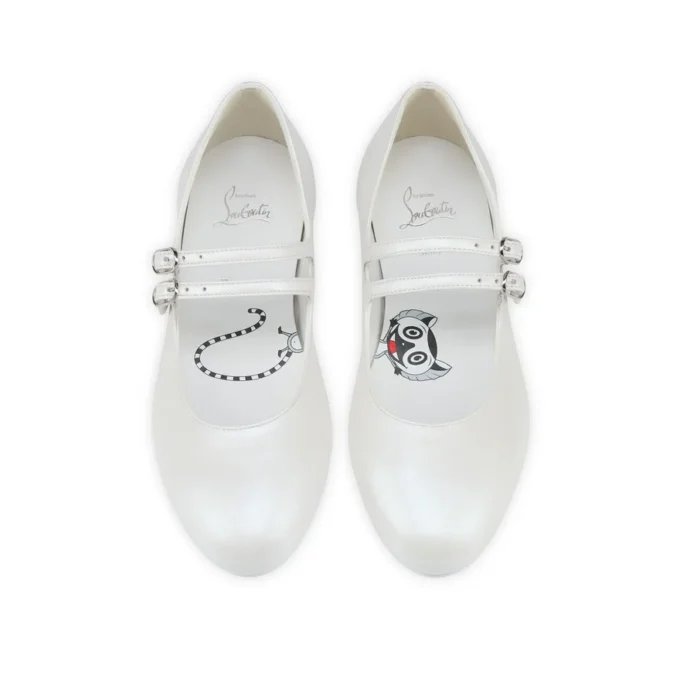Jane Fille – Ballerinas – Pearlescent Nappa Leather – Bianco – Kids