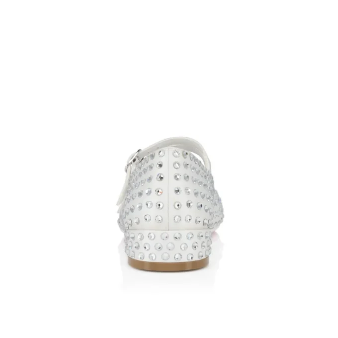 Jane Fille Strass Boum – Ballerinas – Crepe Satin and Strass – Ivory – Kids