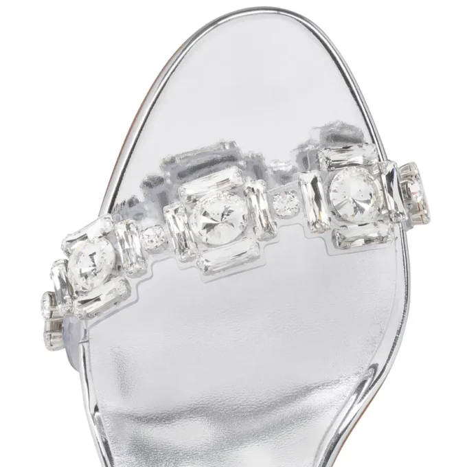 Just Jewel – 85 Mm Sandals – Tpu and Laminated Calf Leather – Crystal – Women Just Jewel – 85 Mm Sandals – Tpu and Laminated Calf Leather – Crystal – Women