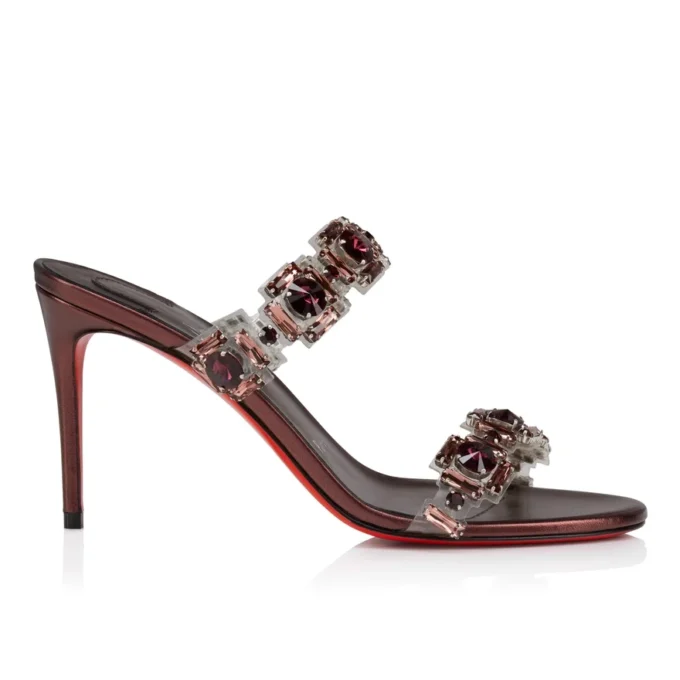 Just Jewel – 85 Mm Sandals – Tpu and Laminated Calf Leather – Palacy – Women Just Jewel – 85 Mm Sandals – Tpu and Laminated Calf Leather – Palacy – Women