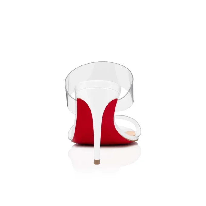 Just Nothing – 84 Mm Mules – Patent Calf and Pvc – Bianco