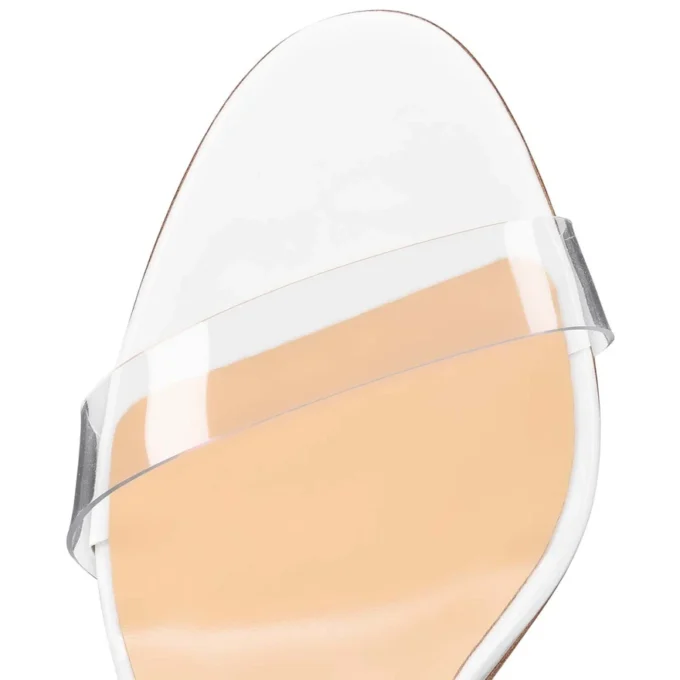 Just Nothing – 84 Mm Mules – Patent Calf and Pvc – Bianco