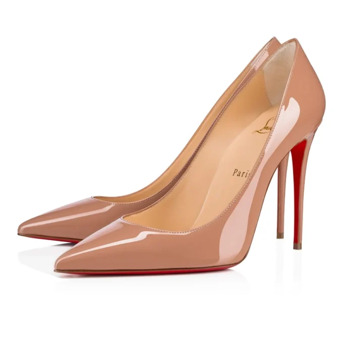 Kate – 100 Mm Pumps – Patent Calf Leather – Blush – Women