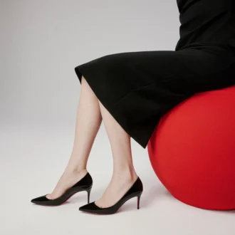 Kate – 70 Mm Pumps – Patent Calf Leather – Black – Women