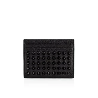 Kios – Card Holder – Calf Leather and Spikes – Black